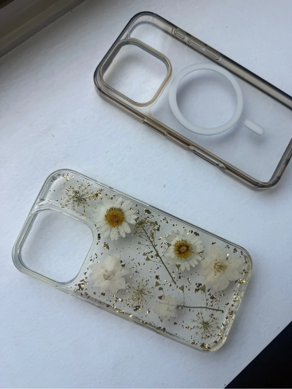 Floral Clear Phone Case iPhone 16 (bonus case)